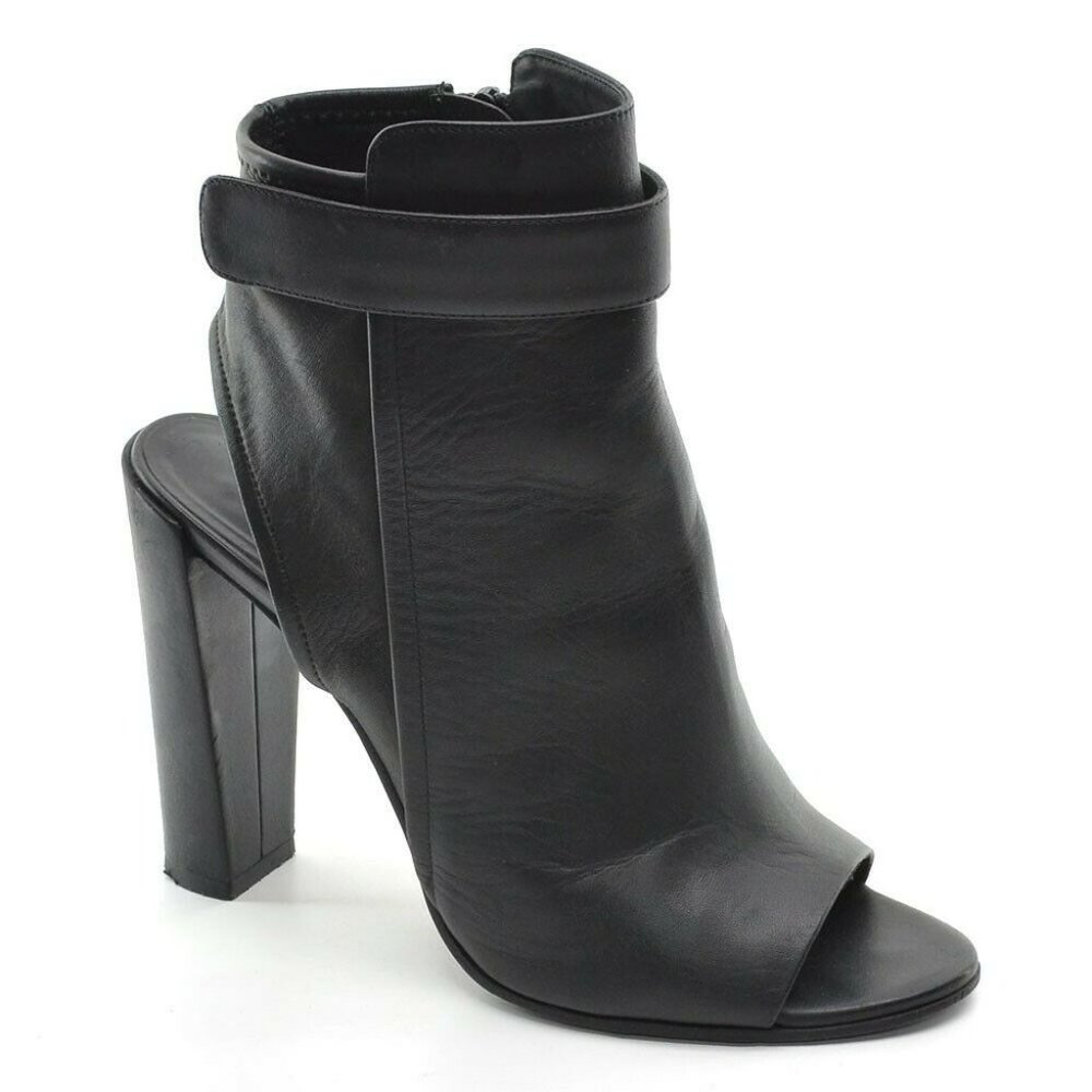 Vince Brigham Black  Open Toe Bootie Pump 41 / 9.5